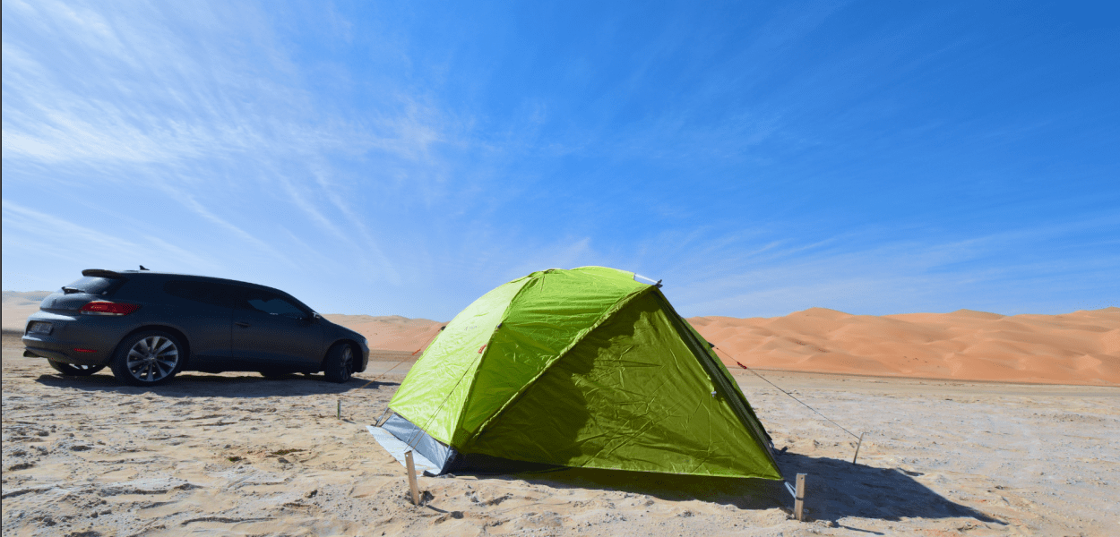 Zelten in der Wüste