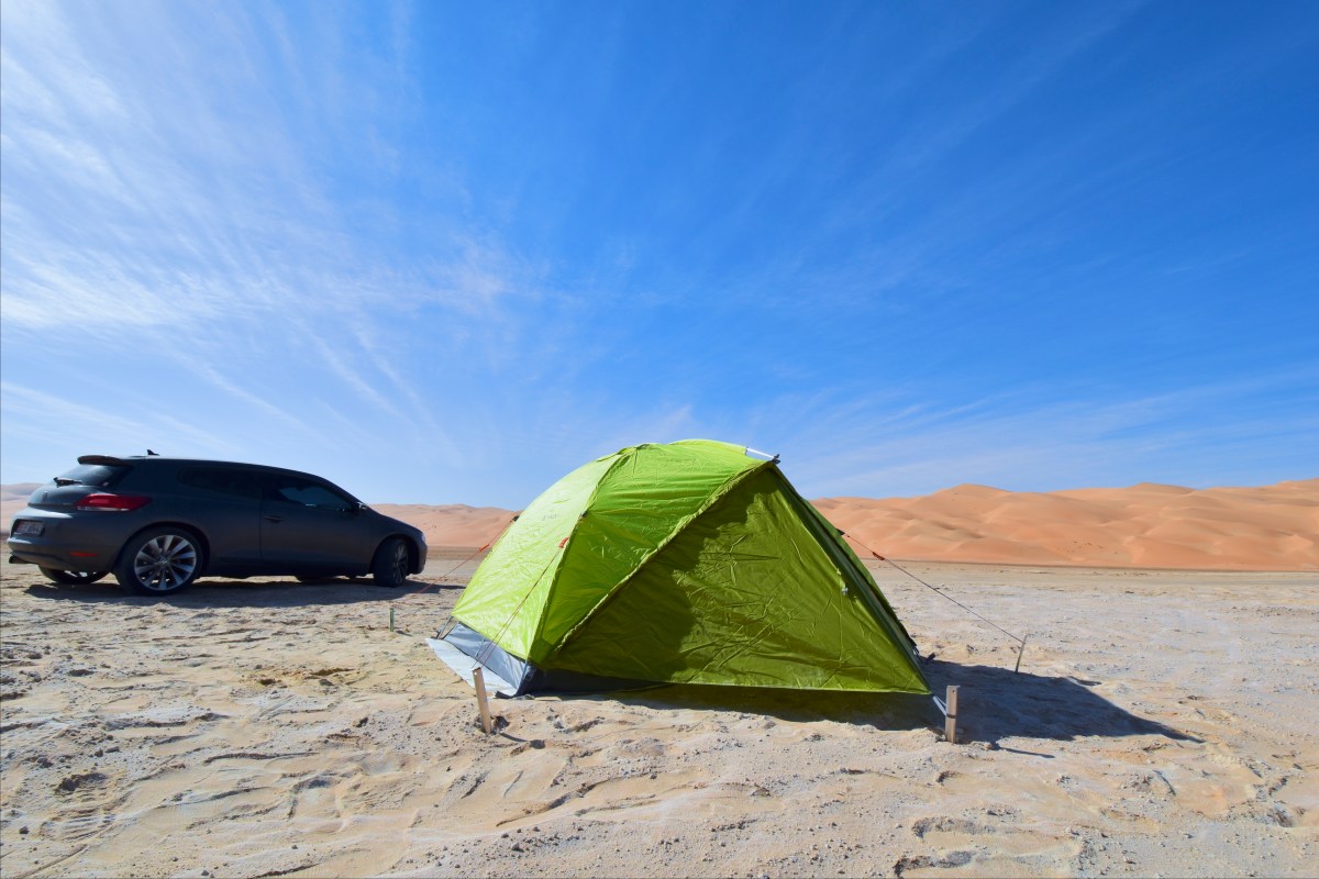 Zelten in der Wüste