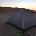 Zelten in der Wüste in Abu Dhabi