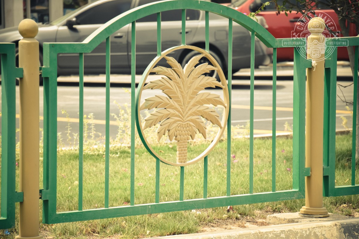 Straßenzaun von Abu Dhabi